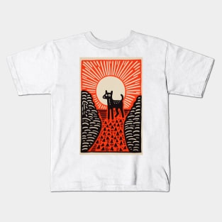 Riso-graphic Dog's Joyful Field Kids T-Shirt